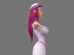 cartoon woman 5 3D मॉडल