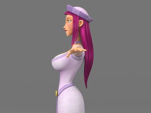 cartoon woman 5 3D मॉडल