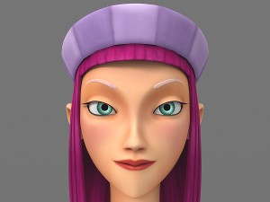 cartoon woman 5 3D मॉडल
