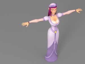 cartoon woman 5 3D मॉडल