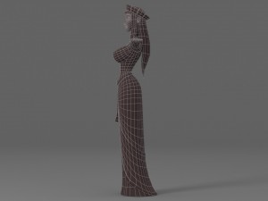cartoon woman 5 3D मॉडल