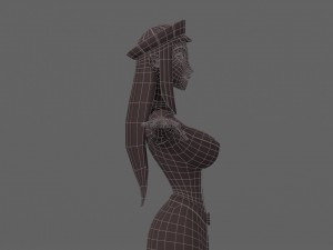 cartoon woman 5 3D मॉडल