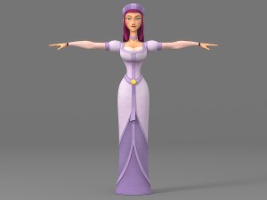 cartoon woman 5 3D मॉडल