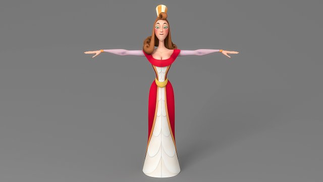 cartoon woman 4 3D Model .c4d .max .obj .3ds .fbx .stl .blend 