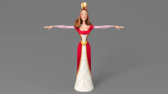 cartoon woman 4 3D Model .c4d .max .obj .3ds .fbx .stl .blend 