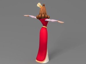 cartoon woman 4 3D Model