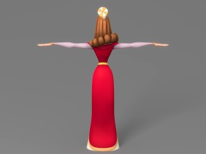 cartoon woman 4 3D Model