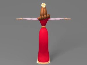 cartoon woman 4 3D Model