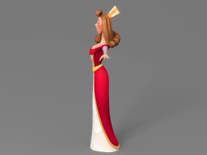 cartoon woman 4 3D Model