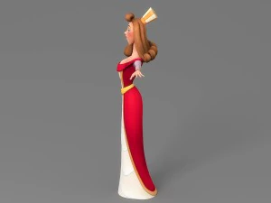 cartoon woman 4 3D Model