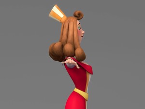cartoon woman 4 3D Model