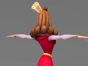 cartoon woman 4 3D Model