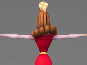 cartoon woman 4 3D Model