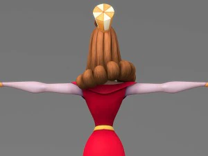 cartoon woman 4 3D Model