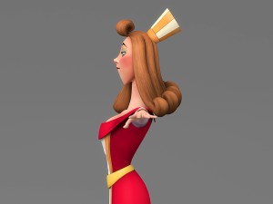 cartoon woman 4 3D Model