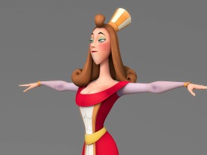 cartoon woman 4 3D Model