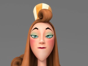 cartoon woman 4 3D Model