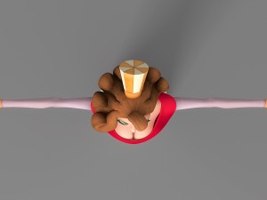 cartoon woman 4 3D Model