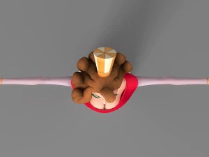 cartoon woman 4 3D Model