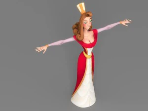 cartoon woman 4 3D Model