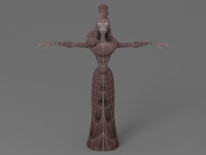 cartoon woman 4 3D Model