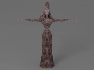 cartoon woman 4 3D Model