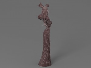 cartoon woman 4 3D Model
