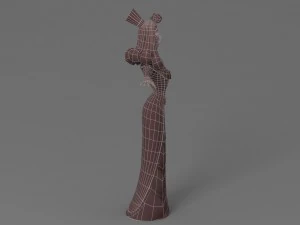 cartoon woman 4 3D Model
