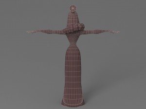 cartoon woman 4 3D Model