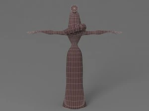 cartoon woman 4 3D Model