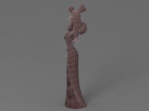 cartoon woman 4 3D Model