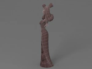 cartoon woman 4 3D Model