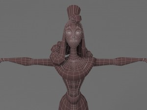 cartoon woman 4 3D Model