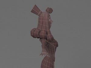 cartoon woman 4 3D Model