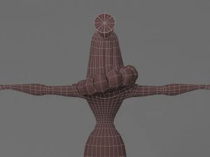 cartoon woman 4 3D Model