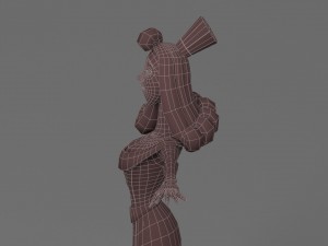 cartoon woman 4 3D Model