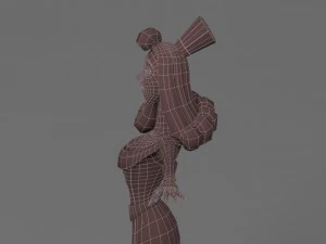cartoon woman 4 3D Model