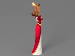 cartoon woman 4 3D Model