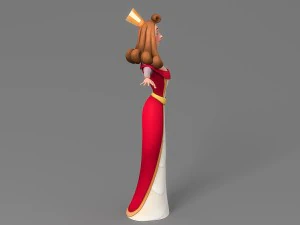 cartoon woman 4 3D Model
