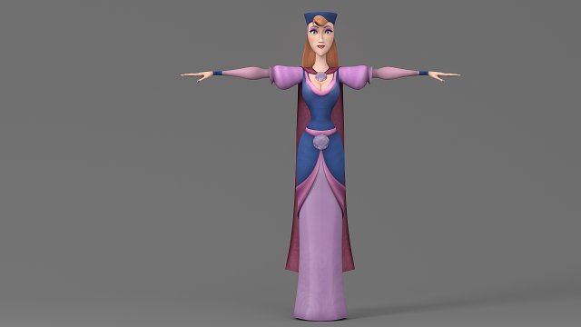 cartoon woman 3 3D 模型 .c4d .max .obj .3ds .fbx .stl .blend 