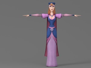 cartoon woman 3 3D Model