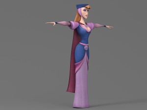 cartoon woman 3 3D 模型