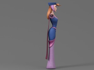 cartoon woman 3 3D 模型