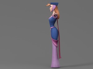 cartoon woman 3 3D 模型