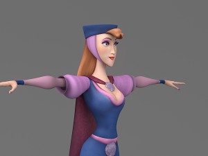 cartoon woman 3 3D 模型
