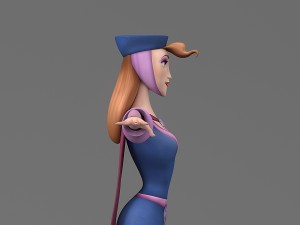 cartoon woman 3 3D 模型