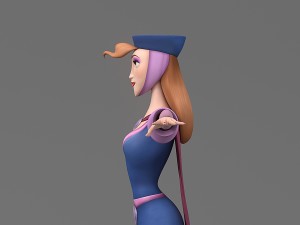 cartoon woman 3 3D 模型