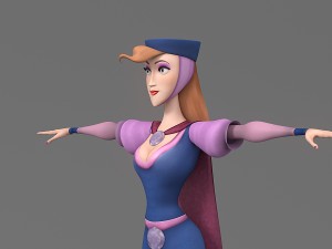 cartoon woman 3 3D 模型