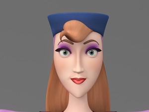 cartoon woman 3 3D 模型