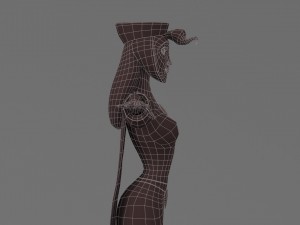 cartoon woman 3 3D 模型